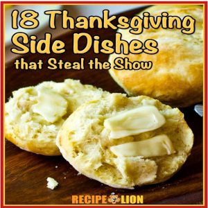 Cover of the eBook “18 Thanksgiving Side Dishes” featuring freshly baked biscuits with melting butter on a wooden table.